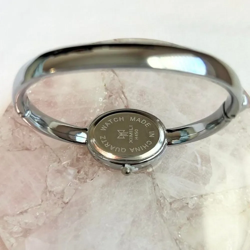 Vintage Inspired Luxury Silver Tone Watch